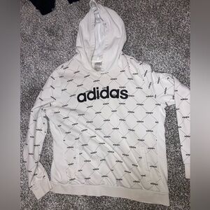 Adidas Black and White Sweatshirt Size XL